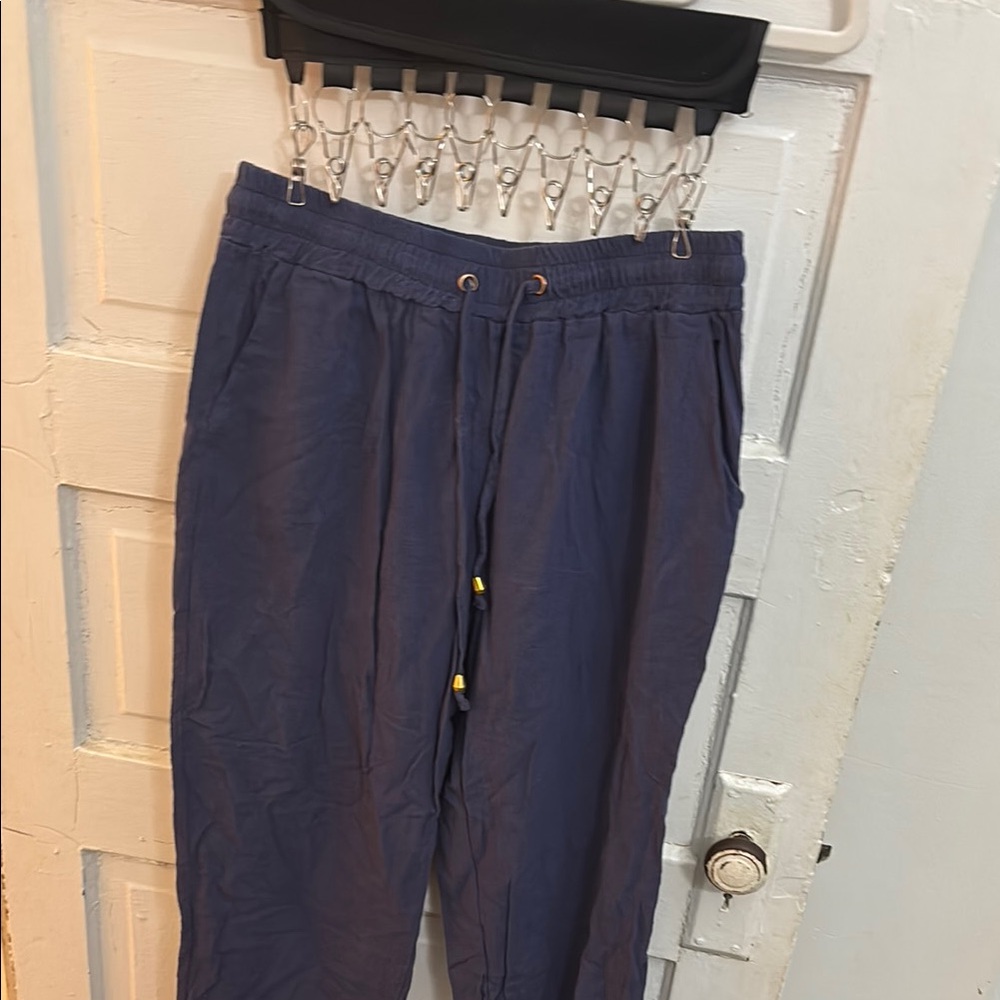 Blue Jogger Sweatpants with Elastic Waistband